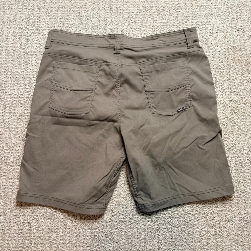 Prana Zion Mens Shorts 38W x 9L Brown‎ Stretch Hiking Outdoor 5-Pocket Mud